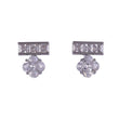 Saloni Fashion Jewellery Studded CZ Silver Plated Stud Earring For Women - view 2