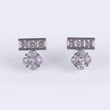 Saloni Fashion Jewellery Studded CZ Silver Plated Stud Earring For Women - view 3