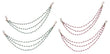 Saloni Fashion Jewellery Traditional 3 String Long Chain Gold Plated Combo Set of 2 Ear-Chain (Kaanchain) For Women - view 2