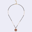 Saloni Fashion Jewellery Traditional Flower Design Black Beads Gold Plated Princess Necklace For Women