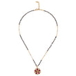 Saloni Fashion Jewellery Traditional Flower Design Black Beads Gold Plated Princess Necklace For Women - view 2
