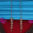 Saloni Fashion Jewellery Traditional Leaf Design Long Chain Gold Plated Combo Set of 2 Ear-Chain (Kaanchain) For Women