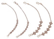 Saloni Fashion Jewellery Traditional Leaf Design Long Chain Gold Plated Combo Set of 2 Ear-Chain (Kaanchain) For Women - view 2