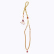 Saloni Fashion Jewellery Traditional Oval Shape Golden Balls Pink Stone Gold Plated Choker Necklace For Women - view 4