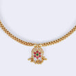 Saloni Fashion Jewellery Traditional Round Shape Golden Balls Guchha Gold Plated Choker Necklace For Women - view 3
