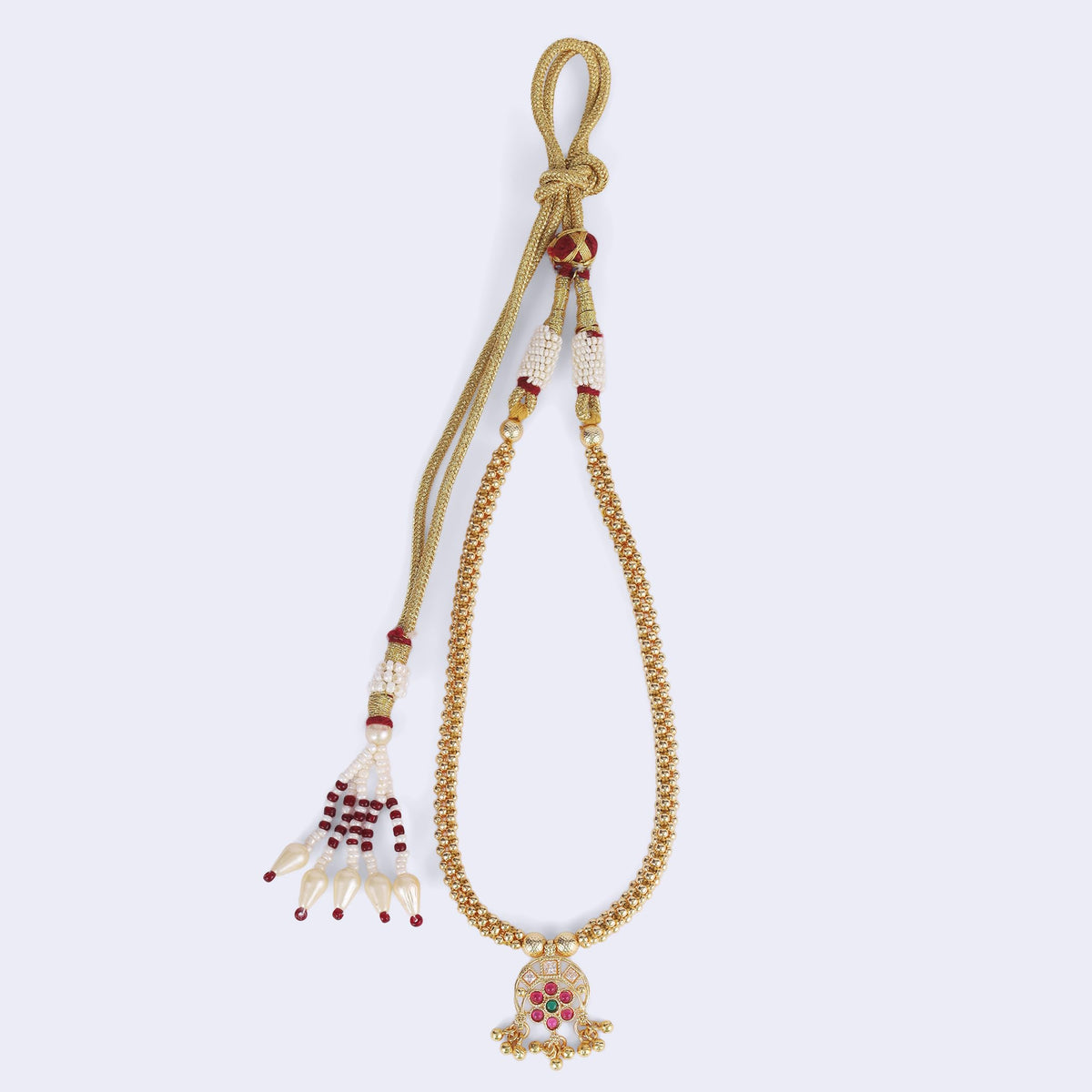 Saloni Fashion Jewellery Traditional Round Shape Golden Balls Guchha Gold Plated Choker Necklace For Women - view 4