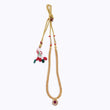 Saloni Fashion Jewellery Traditional Round Shape Golden Balls Pink Stone Gold Plated Choker Necklace For Women - view 4