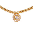 Saloni Fashion Jewellery Traditional Round Shape Golden Balls White Stone Gold Plated Choker Necklace Set For Women - view 3