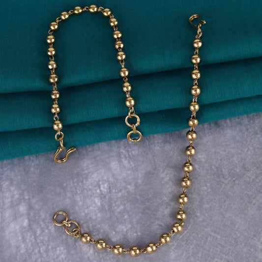 Saloni Fashion Jewellery Traditional Round Shape Long Chain Gold Plated Combo Set of 2 Ear-Chain (Kaanchain) For Women