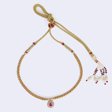 Saloni Fashion Jewellery Traditional Royal Round Shape Golden Balls Gold Plated Choker Necklace For Women