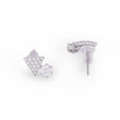 Saloni Fashion Jewellery Triangle Shape Studded CZ Silver Plated Stud Earring For Women - view 2
