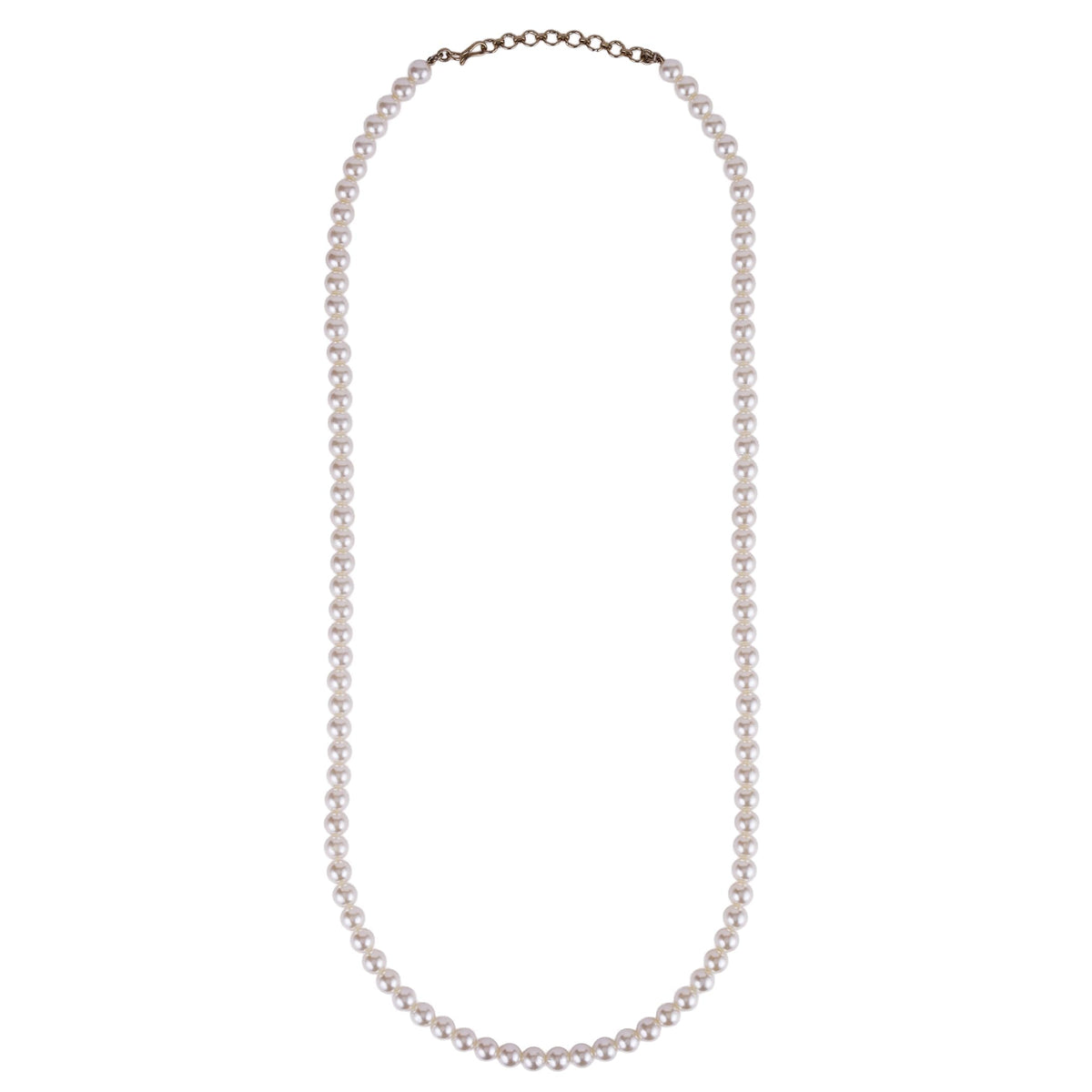 Saloni Fashion Jewellery White Mother Of Pearl Gold Plated Moti Mala Necklace For Women - view 2